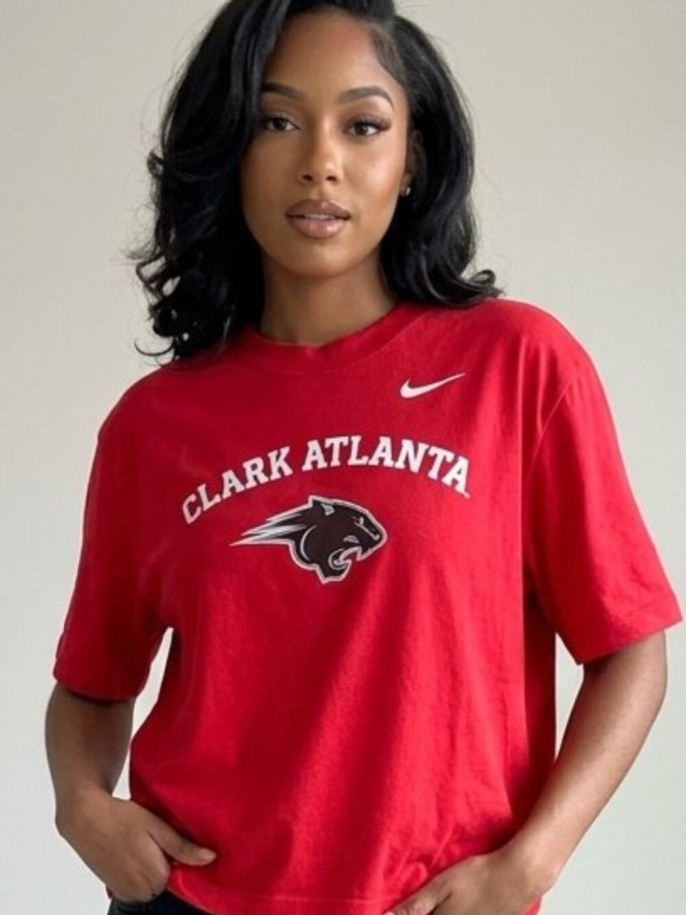 Women’s Nike Clark Atlanta Red Boxy T-Shirt - Size L